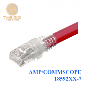 Patch cord COMMSCOPE CAT5E UTP 2.13m | PN: 1-18592XX-7 (XX = 49: Red, 51: Yellow, 47: Blue)