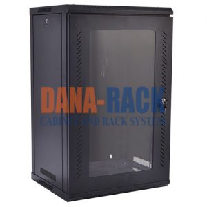 Tủ Rack Cabinet 15U-D600 (Treo Tường) Màu Đen – Cửa Mica