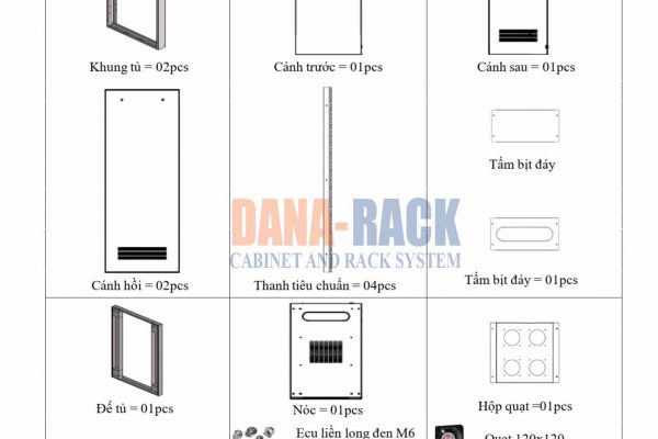 Hướng dẫn lắp đặt tủ rack tủ mạng đúng cách – Dana Rack